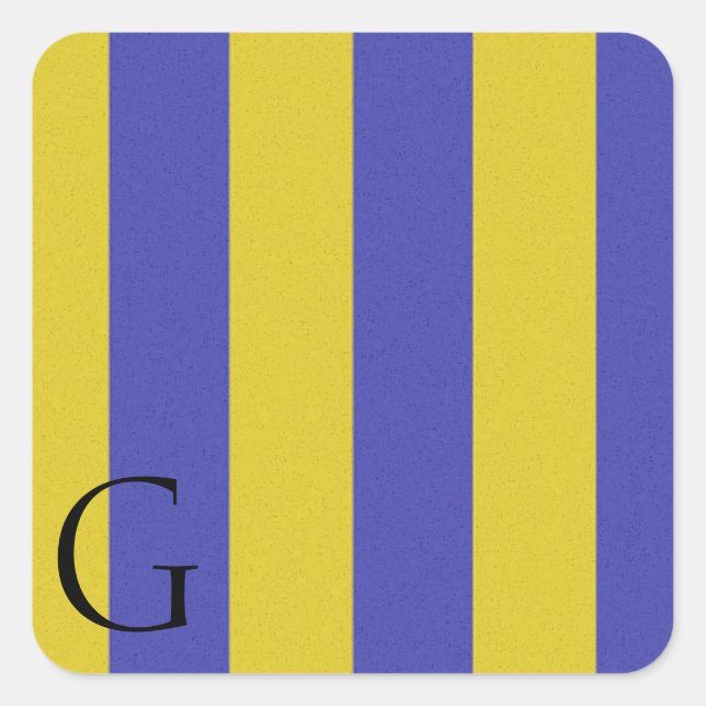 Alphabet-Aufkleber für die Signalflagge G Quadratischer Aufkleber (Vorderseite)