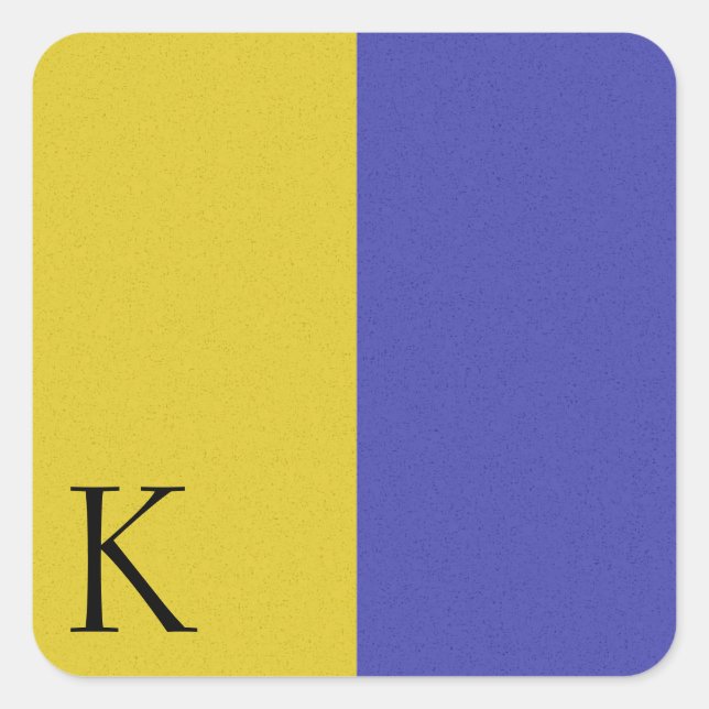 Alphabet-Aufkleber für die Signalflagge K Quadratischer Aufkleber (Vorderseite)