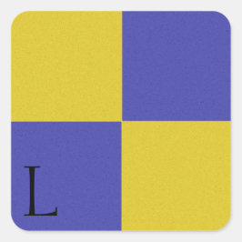 Alphabet-Aufkleber für die Signalflagge L Quadratischer Aufkleber