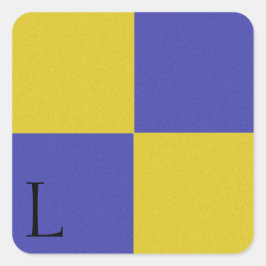 Alphabet-Aufkleber für die Signalflagge L Quadratischer Aufkleber