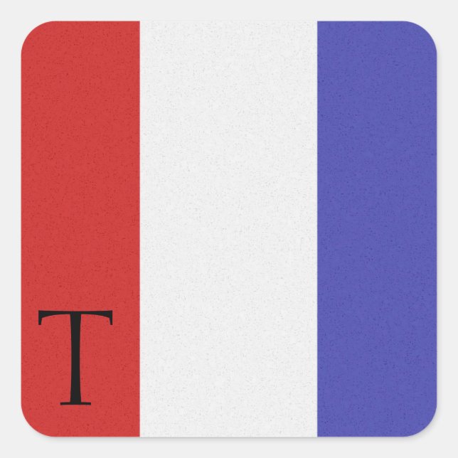 Alphabet-Aufkleber für die Signalflagge T Quadratischer Aufkleber (Vorderseite)