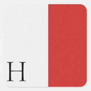 Alphabet-Aufkleber H Quadratischer Aufkleber