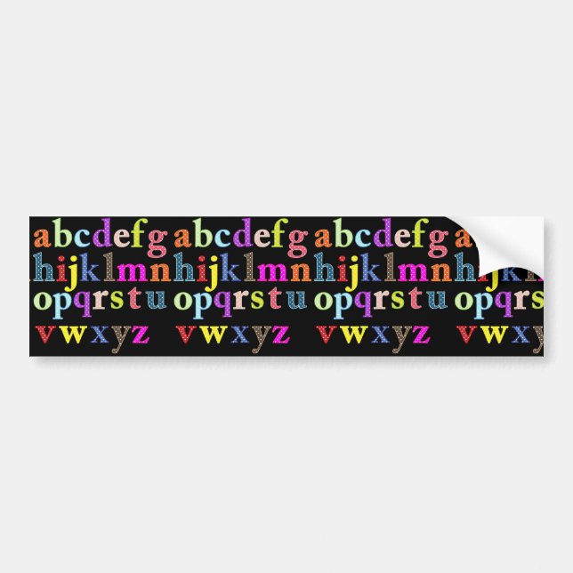 Alphabet Autoaufkleber (Vorne)