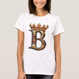 Alphabet b mit Krone T-Shirt