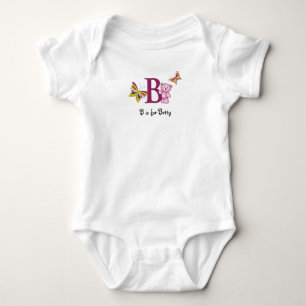 Alphabet B tee für Mädchen - Name hinzufügen