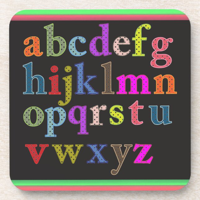 Alphabet Beverage Coaster Getränkeuntersetzer (Vorderseite)