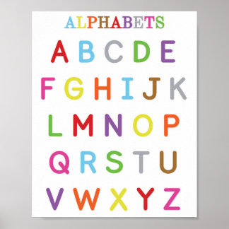 Alphabet-Bildungsplakat Poster