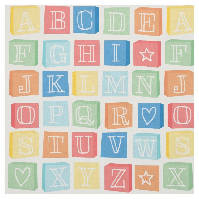 Alphabet blockiert das bunte Gewebe der moderne Stoff (Muster)