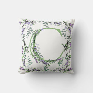Alphabet Brief C Lavender Eucalyptus Kissen