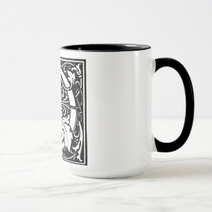 Alphabet-Brief D zur Tasse im Renaissancestil