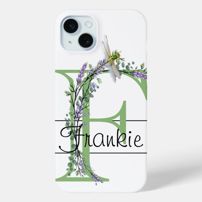 Alphabet Brief F, Aquarelllavender Dragonfly Case-Mate iPhone Hülle (Rückseite)