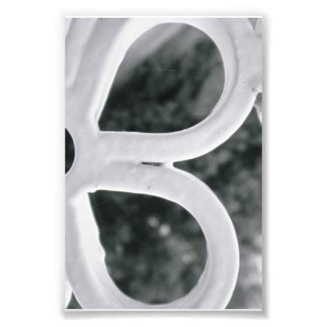 Alphabet-Brief Fotografie B4 Schwarz und Weiß 4x6 (Vorne)