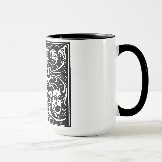 Alphabet-Brief I im Renaissancestil zur Tasse (Rechts)