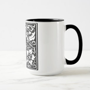 Alphabet-Brief J über die Tasse im Renaissancestil