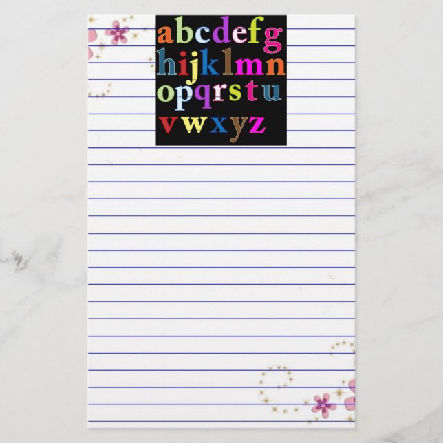 Alphabet Briefpapier (Vorderseite)
