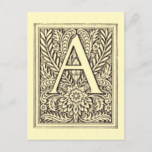 Alphabet Buchstabe A Postkarte
