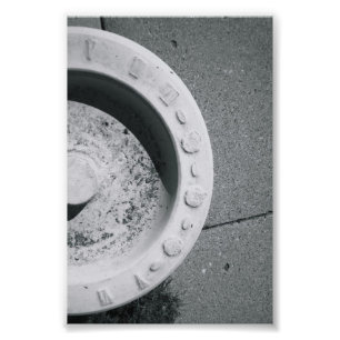 Alphabet-Buchstabe-Fotografie D3 Schwarzweiss-4x6 Fotodruck