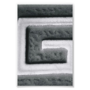 Alphabet-Buchstabe-Fotografie G2 Schwarzweiss-4x6 Fotodruck