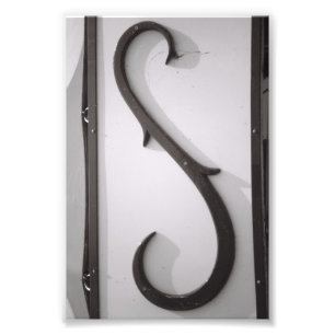 Alphabet-Buchstabe-Fotografie S1 Schwarzweiss-4x6 Fotodruck