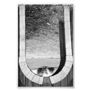 Alphabet-Buchstabe-Fotografie U2 Schwarzweiss-4x6 Fotodruck