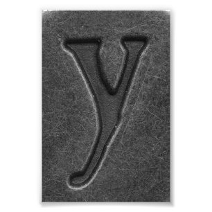 Alphabet-Buchstabe-Fotografie Y6 Schwarzweiss-4x6 Fotodruck