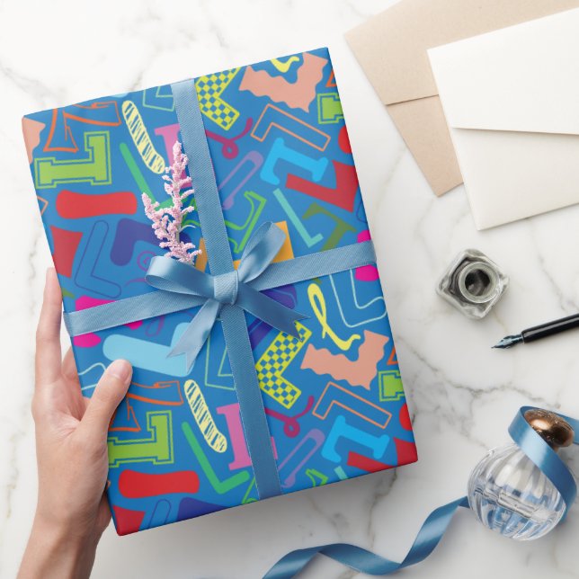 Alphabet Buchstabe L Geschenkpapier - Blau (Schenken)