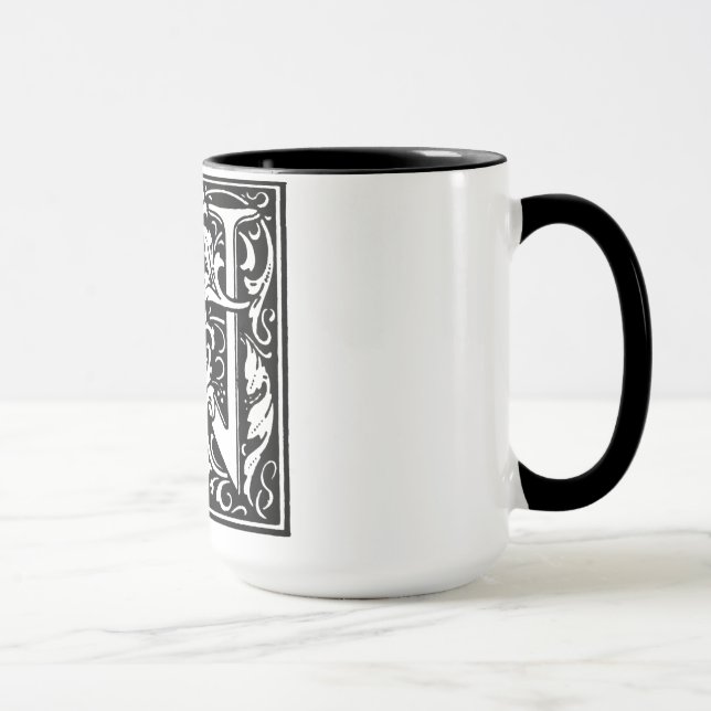 Alphabet-Buchstabe n im Renaissancestil der Tasse (Rechts)