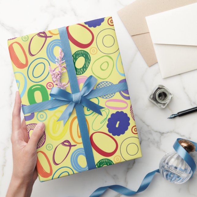 Alphabet Buchstabe O Geschenkpapier - Gelb (Schenken)