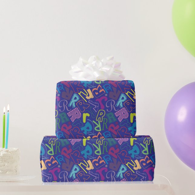 Alphabet Buchstabe R Geschenkpapier - Blau (Partygeschenke)