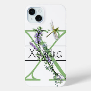 Alphabet Buchstabe X, Aquarelllavender Dragonfly Case-Mate iPhone Hülle