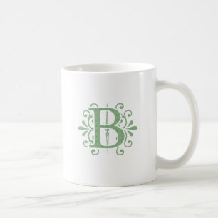 Alphabet-Buchstaben - Buchstabe B - weiß Kaffeetasse