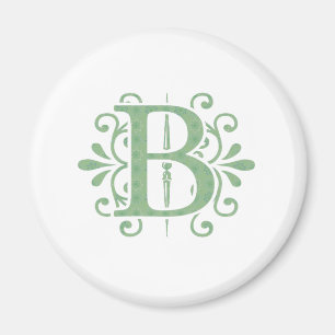 Alphabet-Buchstaben - Buchstabe B - weiß Magnet