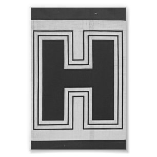 Alphabet-Buchstaben-Fotografie H3 Schwarz-Weiß 4x6 Fotodruck