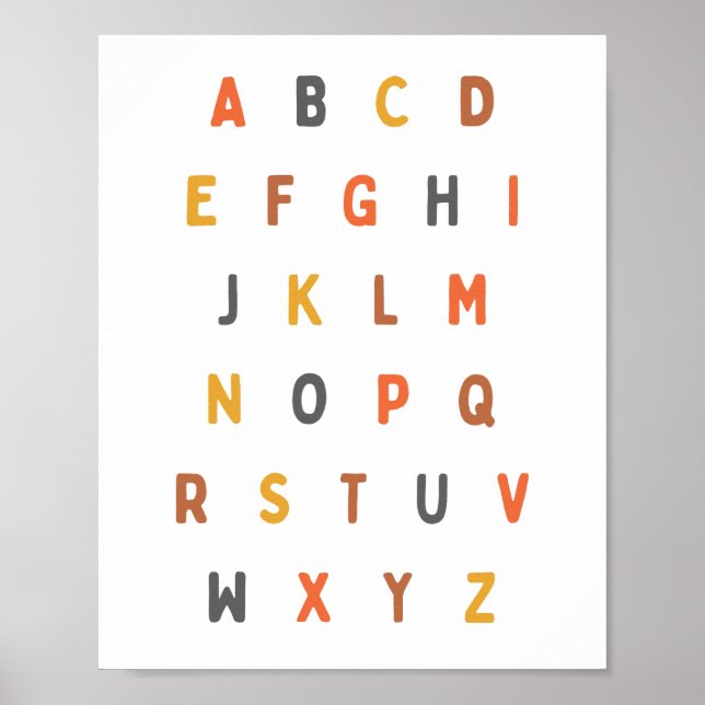 Alphabet. Buchstaben. Poster & Prints (Vorne)