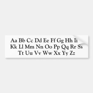 Alphabet-Buchstaben - Versalien und KleinABCs Autoaufkleber