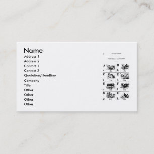 Alphabet Business Card Visitenkarte