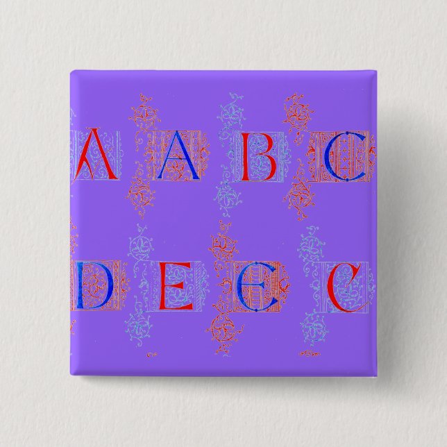 Alphabet Button (Vorderseite)