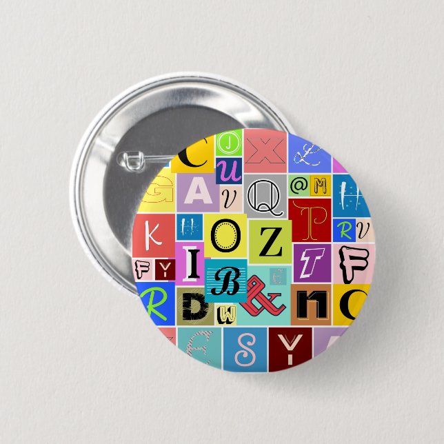 Alphabet Button (Vorne & Hinten)