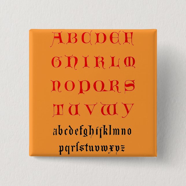 Alphabet Button (Vorderseite)