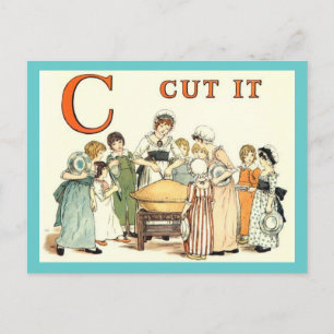 Alphabet C ist für Cut It Rezeptkarten Postkarte