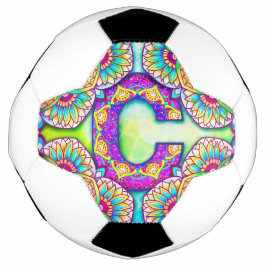 Alphabet C mandala Fußball