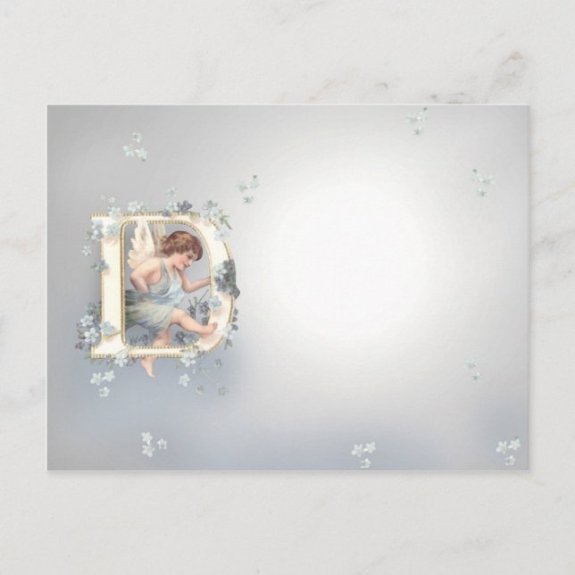 Alphabet Cherub wird zu Postkarte (Vorderseite)
