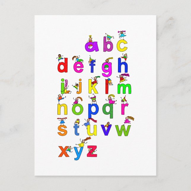 Alphabet Children Postkarte (Vorderseite)