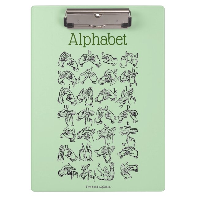 Alphabet Clipboard Klemmbrett (Vorderseite)