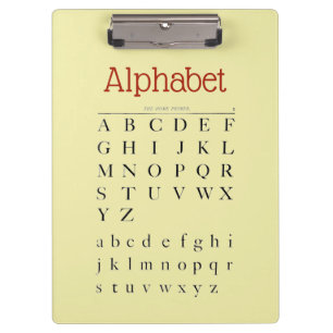 Alphabet Clipboard Klemmbrett