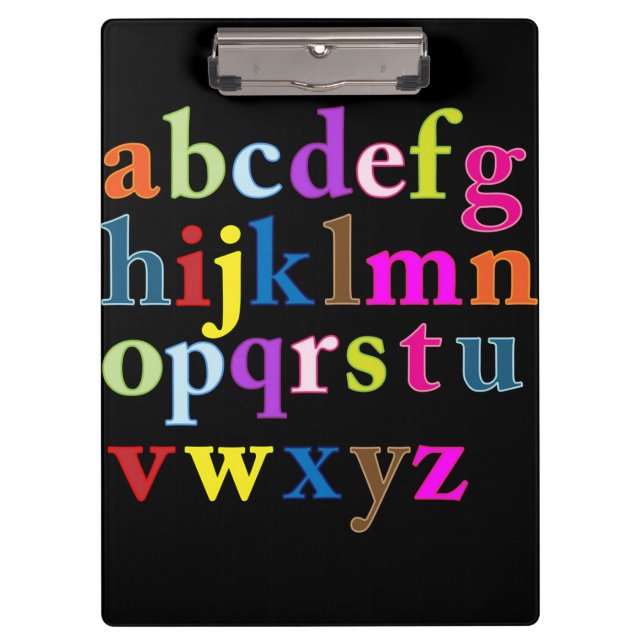 Alphabet Clipboard Klemmbrett (Vorderseite)