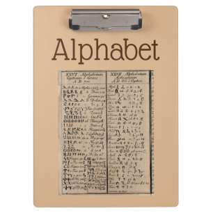 Alphabet Clipboard Klemmbrett