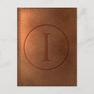 Alphabet Cuir Buchstabe I Postkarte