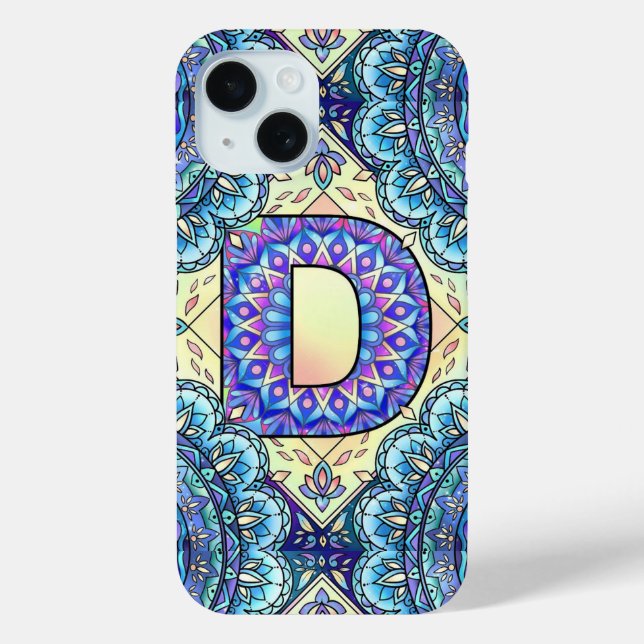 Alphabet D mandala Case-Mate iPhone Hülle (Rückseite)