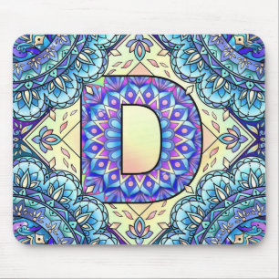 Alphabet D mandala Mousepad